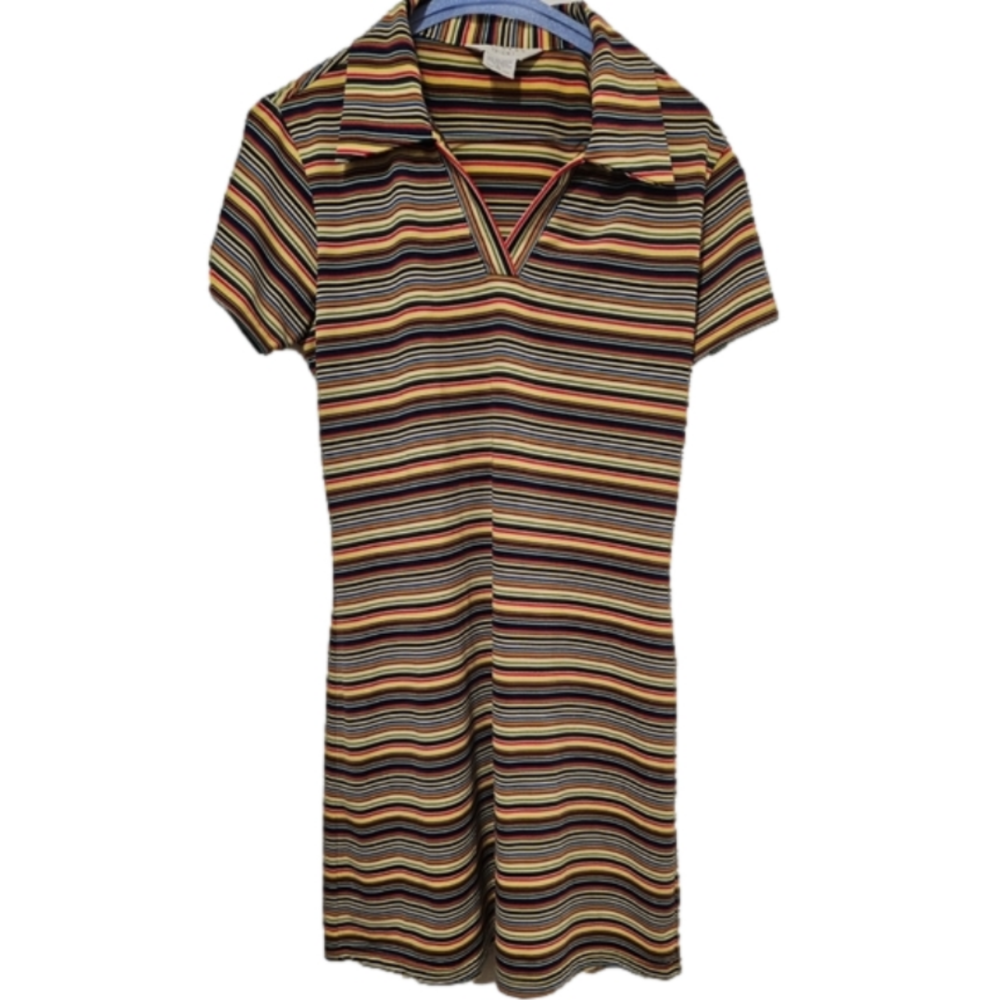 Vintage 90s Express Tricot Striped Dress